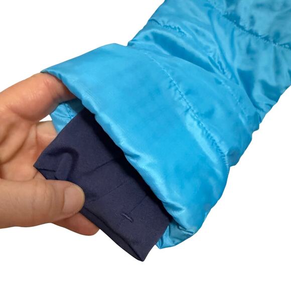 Columbia light blue Omni heat zip up adventure jacket hiking puffy sz S sporty - Picture 8 of 10